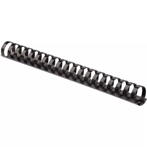 0.9" (22.4 mm) Height x 10.8" (273.1 mm) Width x 1.5" (38.1 mm) Depth - 1.5" (38.1 mm) Maximum Capacity - 340 x Sheet Capacity - 19 x Rings - Oval - Black - Plastic - 50 / Box (FEL52368)