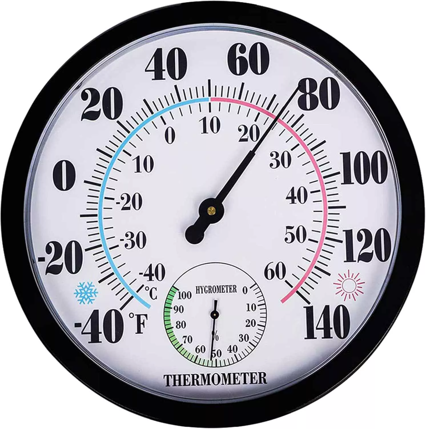 10 Inch Indoor Outdoor Thermometer Hygrometer