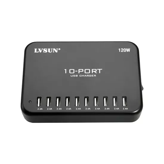 120W 10-Port USB Charger
