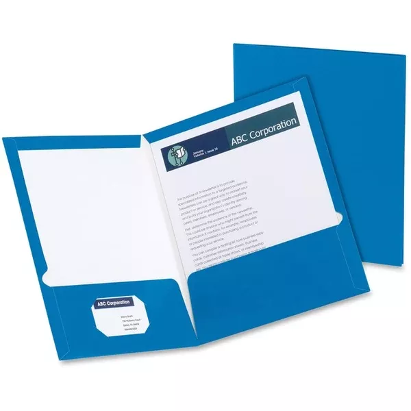 2 POCK. BLUE LAMIN. REPORT COVER (OXF51701)