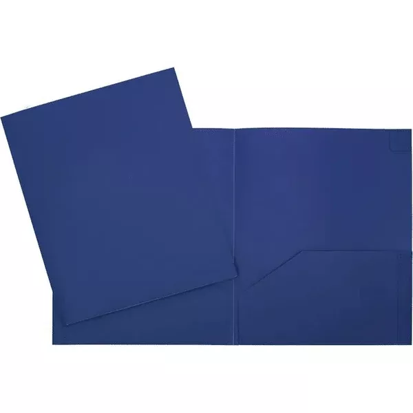 2 POCK. BLUE POLY REPORT COVER (GCIPFPL2-BE)