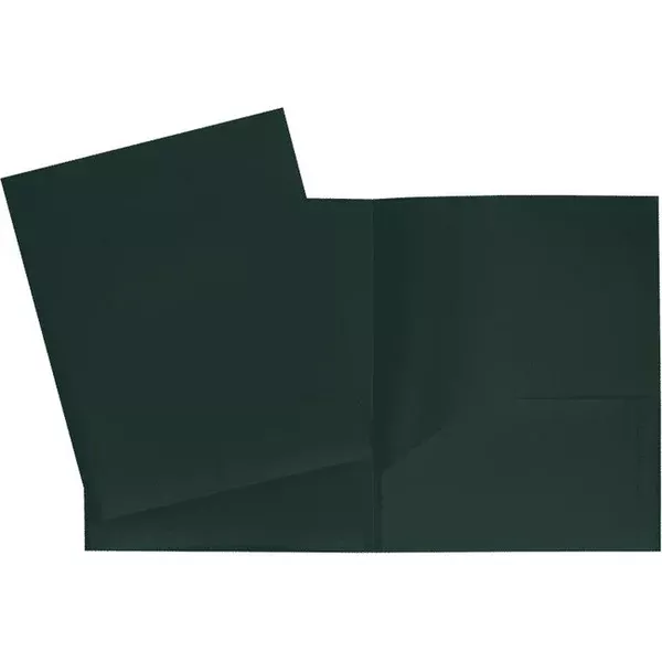2 POCK. GREEN POLY REPORT COVER (GCIPFPL2-GN)