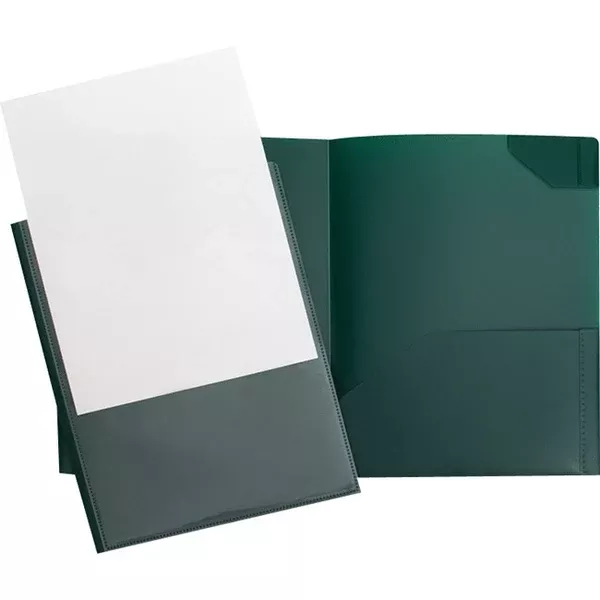 2 POCK. GREEN VIEW POLY REPORT COVER (GCIPFPL2ST-GN)