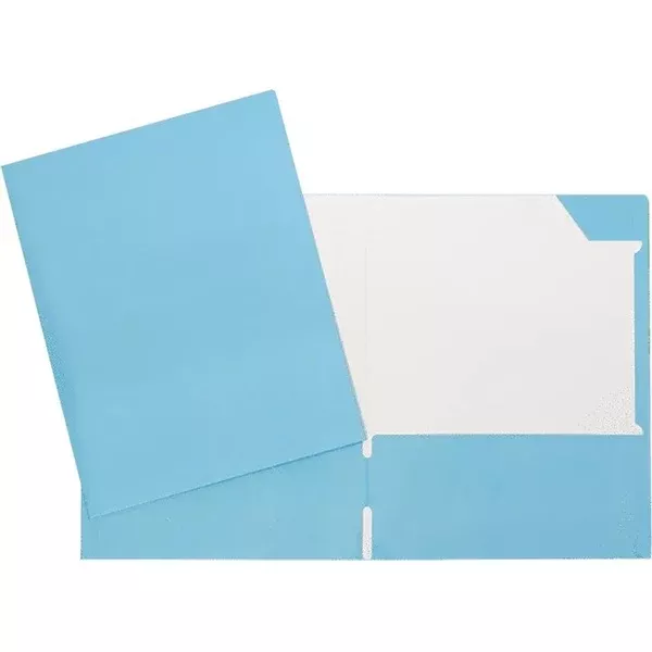 2 POCK. L.BLUE LAMIN. REPORT COVER (GCI34400BE)