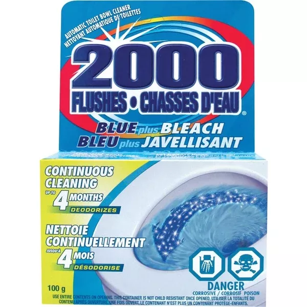 2000 FLUSHES BLUE w/BLEACH (WDF90801)
