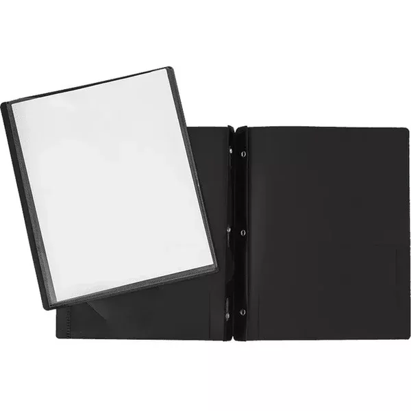 3 FAST.-2 POCK. BLACK VIEW POLY REPORT C (GCIPFDT2ST-BK)