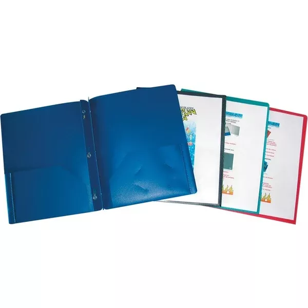 3 FAST.-2 POCK. GREEN VIEW POLY REPORT C (GCIPFDT2ST-GN)