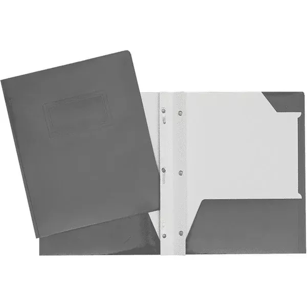 3 FAST.-2 POCK. GREY LAMIN. REPORT COVER (GCI34200GY)