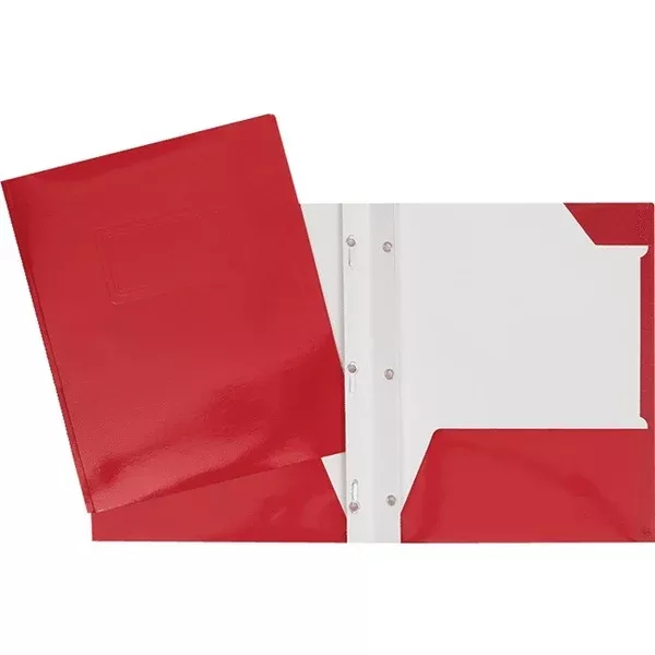 3 FAST.-2 POCK. RED LAMIN. REPORT COVER (GCI34200RD)