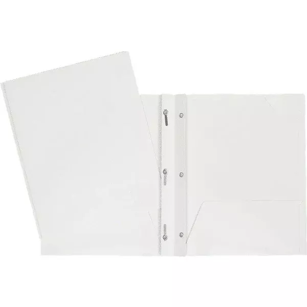3 FAST.-2 POCK. WHITE LAMIN. REPORT COVE (GCI34200WH)