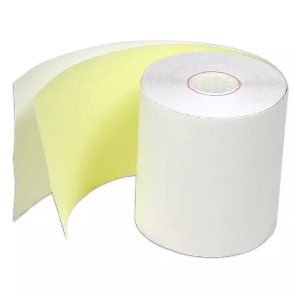 3 x 95' 2 ply, White/Yellow paper roll, 50/case RLS1024