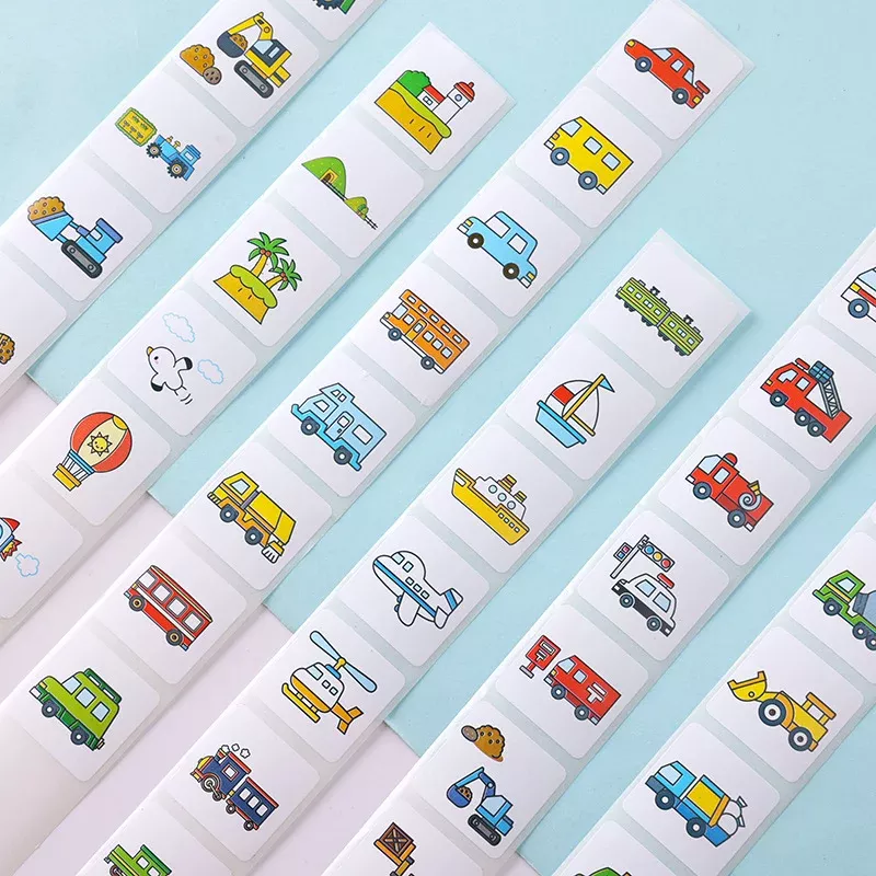 3000Pcs Transportation Construction Vehicle Truck Stickers