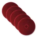 3M 5100-14 14 in. Low-Speed Buffer Floor Pads - Red (5/Carton)