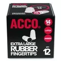 ACCO S7054014C Rubber Finger Tips - 14 (X-Large), Amber (1 Dozen)