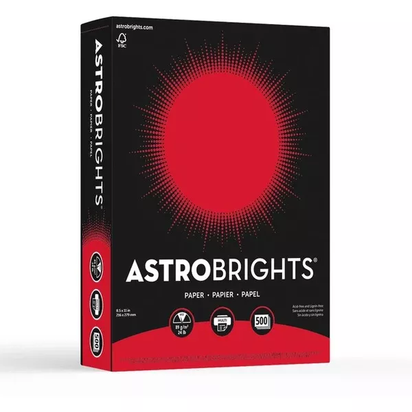 Astrobrights Color Copy Paper - Re-Entry Red (NEE21558)