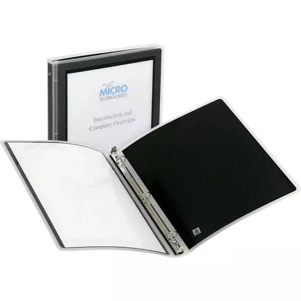 Avery Flexi-View™ Binder 1/2" , Round Rings, Black (AVE15767)