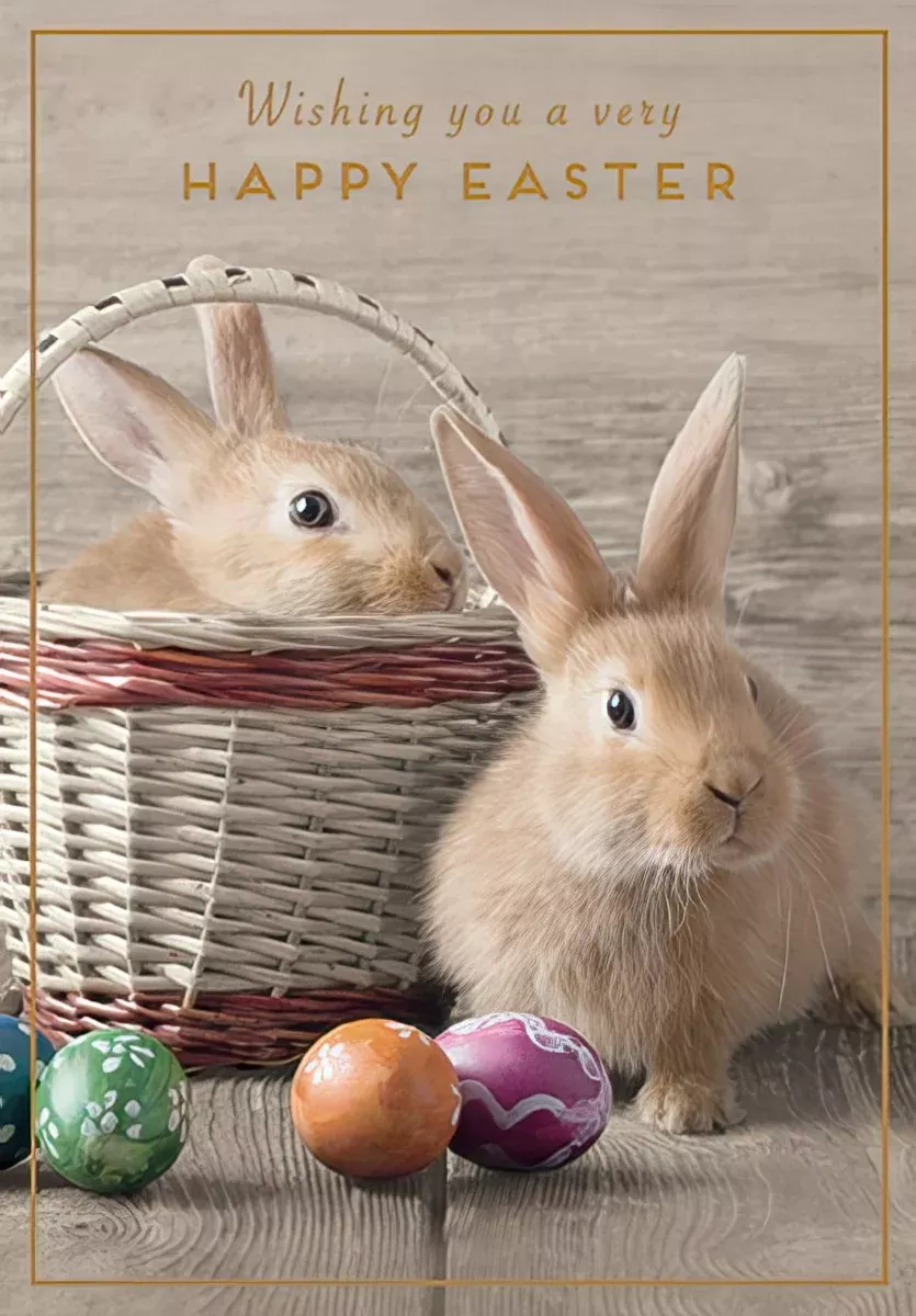 Basketful of Hops | Cute Easter Greeting Card