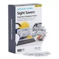Bausch & Lomb 8595 5 in. x 8 in. Cloth Antibacterial Office Equipment Wet Wipes - Unscented White (100/Box)