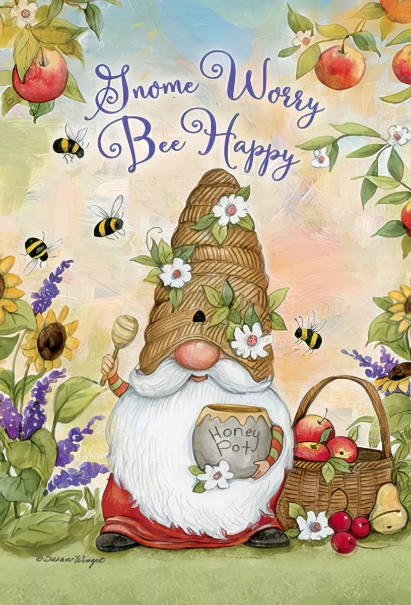 Bee Happy Gnome | LightheartedMagnet