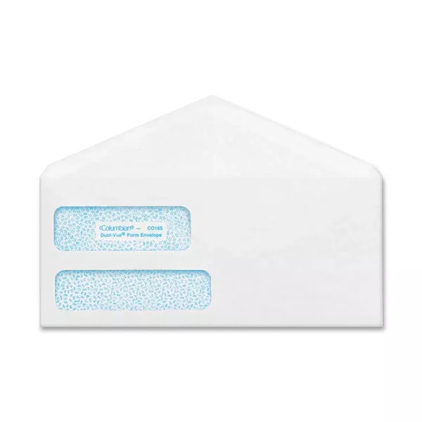 Columbian POLY-KLEAR Double-window Security Envelopes (QUACO165)