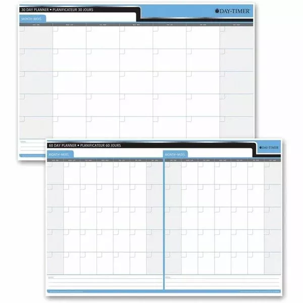 DayTimer 30/60 Day Undated Laminated Reversible Planner, 24"x 36" (DTM3413859734)