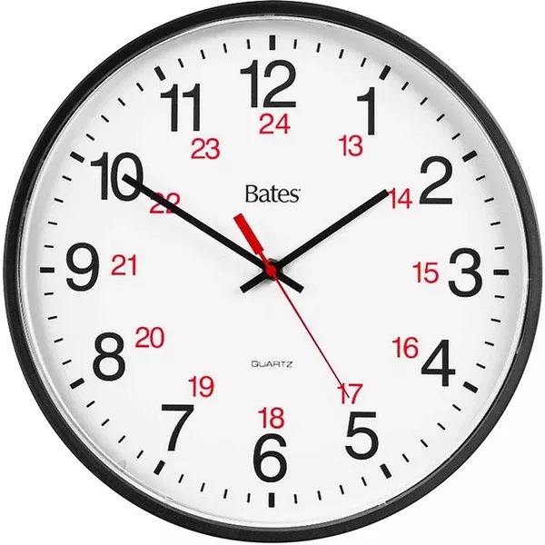 GBC 9847027 Bates 12/24 Quartz Wall Clock (GBC9847027)