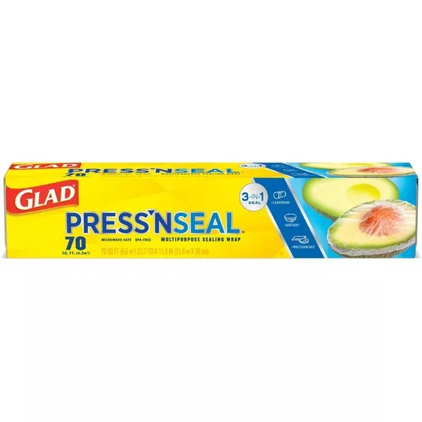 Glad 70 Square Foot Press'n Seal Food Plastic Wrap (CLO70441PAK5)