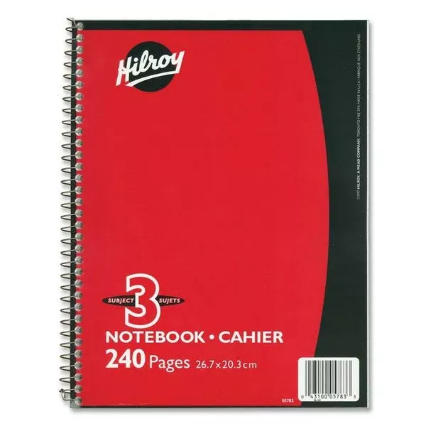 Hilroy Coil Three Subject Notebook (HLR05783)