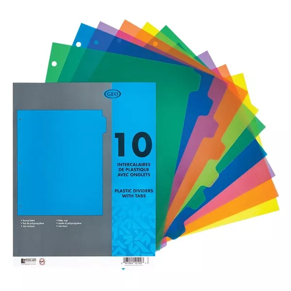 INDEX POLY 10TAB COL. (GCICT010A)
