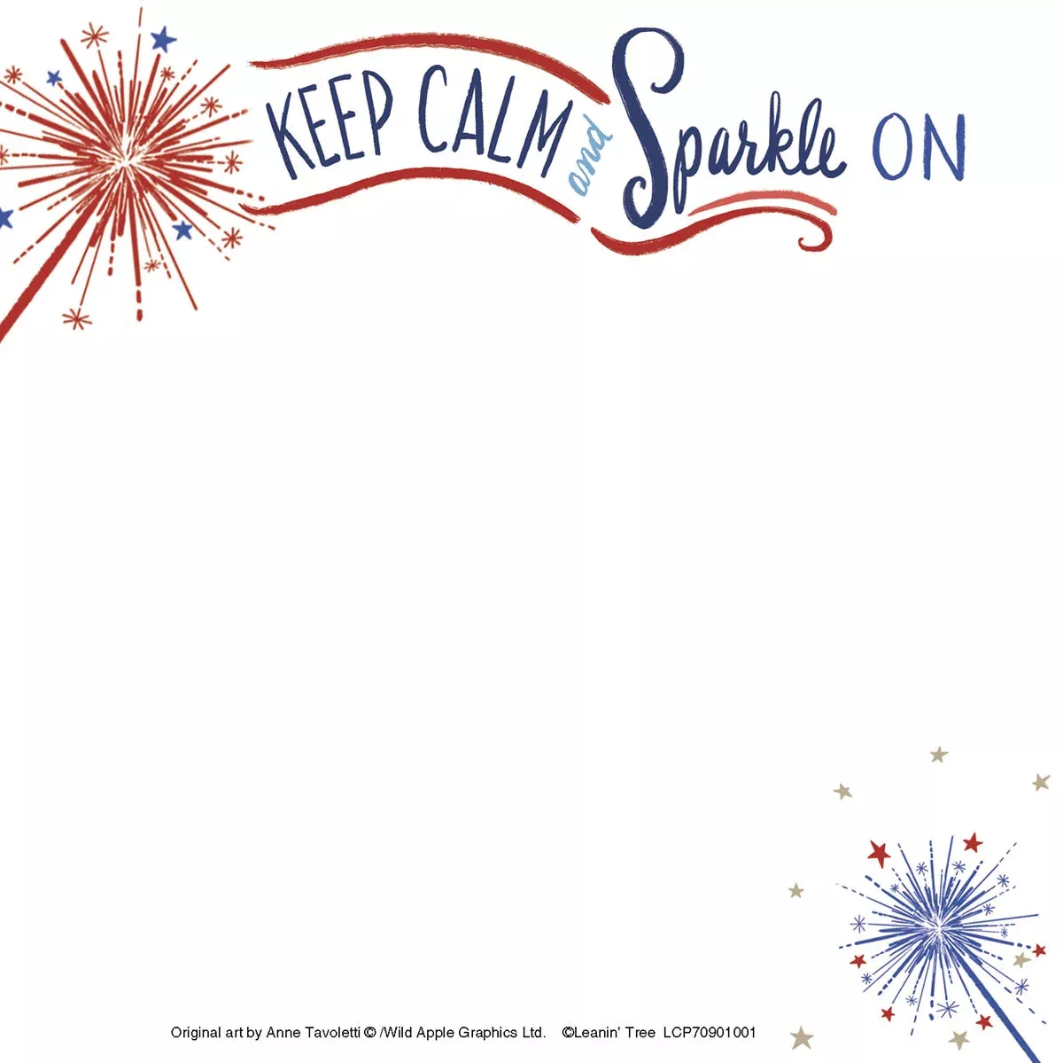 Keep Calm and Sparkle On America 250 Chunky Note Pad
