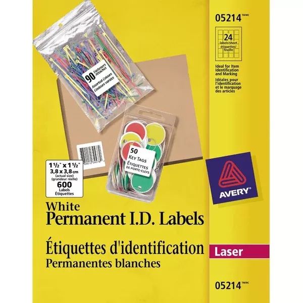 LASER LABEL 1.5x1.5 *6C/PK (AVE05214)