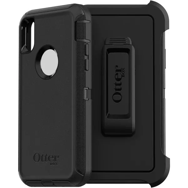OtterBox Defender Rugged Carrying Case (Holster) Apple iPhone XS, iPhone X Smartphone - Black (OBX7759464)