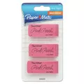 Paper Mate 70501 Pink Pearl Rectangular Block Eraser For Pencil Marks - Large, Pink (3/Pack)