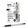 Pentel BK93-A 1 mm R.S.V.P. RT Ballpoint Pen - Medium/Black Ink/Clear Barrel (1-Dozen)