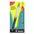 Pilot 26106 VBall RT Extra-Fine 0.5 millimeter Retractable Liquid Ink Rollerball Pen - Black Ink/Black/White Barrel (1-Dozen)