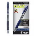 Pilot 31187 G2 Premium Fine 0.7 mm Retractable Gel Pen - Navy Blue Ink/Smoke/Blue Barrel (1-Dozen)
