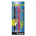 Pilot 31467 FriXion Clicker Erasable Fine 0.7 mm Gel Pen - Assorted Business Ink and Barrel Colors (3/Pack)