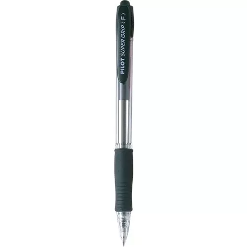 Pilot Super Grip Retractable Ballpoint Pen (PILBPGP10RFBK)
