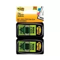 Post-it Flags 680-SD2 1 in. "Sign and Date" Arrow Message Page Flags - Green (50-Flags/Dispenser, 2-Dispensers/Pack)