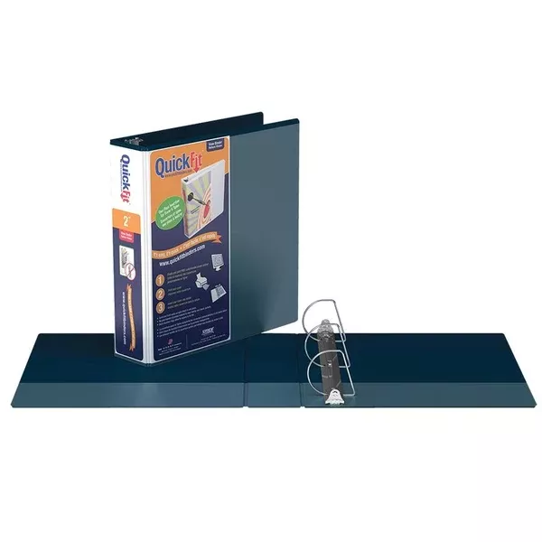 Q-FIT 2'' D-RING NAVY VIEW BINDER (RGO870372)