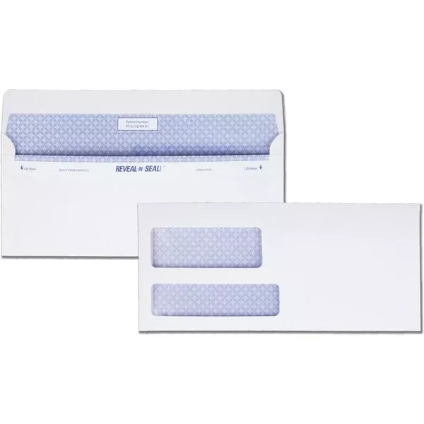 Quality Park No. 9 Double Window Envelopes with Tamper-Evident Seal (QUA67529)
