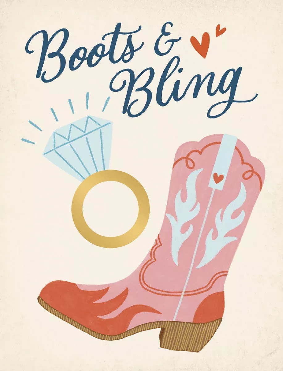 Rodeo Radiance | Cute Wedding Greeting Card
