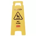 Rubbermaid Commercial FG611277YEL 11 in. x 12 in. x 25 in. Caution Wet Floor Sign - Bright Yellow
