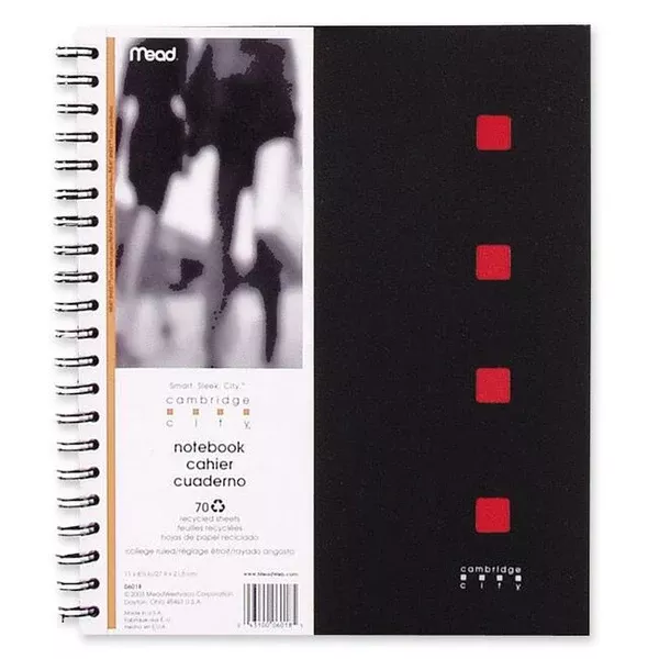 RULED NOTEBOOK 9 1/8X11 BLK (HLR06018)