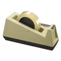 Scotch C25 3 in. Core Heavy-Duty Weighted Desktop Plastic Tape Dispenser - Putty/Brown