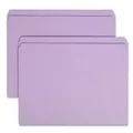 Smead 12410 Colored File Folders with Reinforced Top Straight Tabs - Letter, Lavender (100/Box)