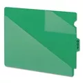 Smead 61962 8.5 in. x 11 in. 1/3-Cut End Tab Two-Pocket Poly "Out" Guides - Green (50/Box)