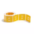Smead 67420 1.5 in. x 1.5 in. "0-in End Tab File Folder Label - Yellow (250/Roll)