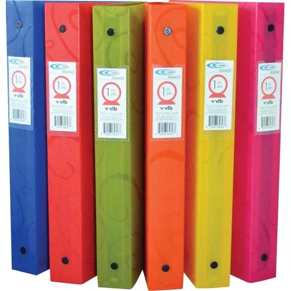 SWIRL 1.5'' R-RING ASS. POLY BINDER (VLBAE64633)