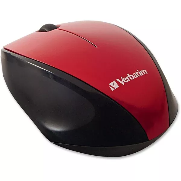 Verbatim Wireless Notebook Multi-Trac Blue LED Mouse - Red (VER97995)